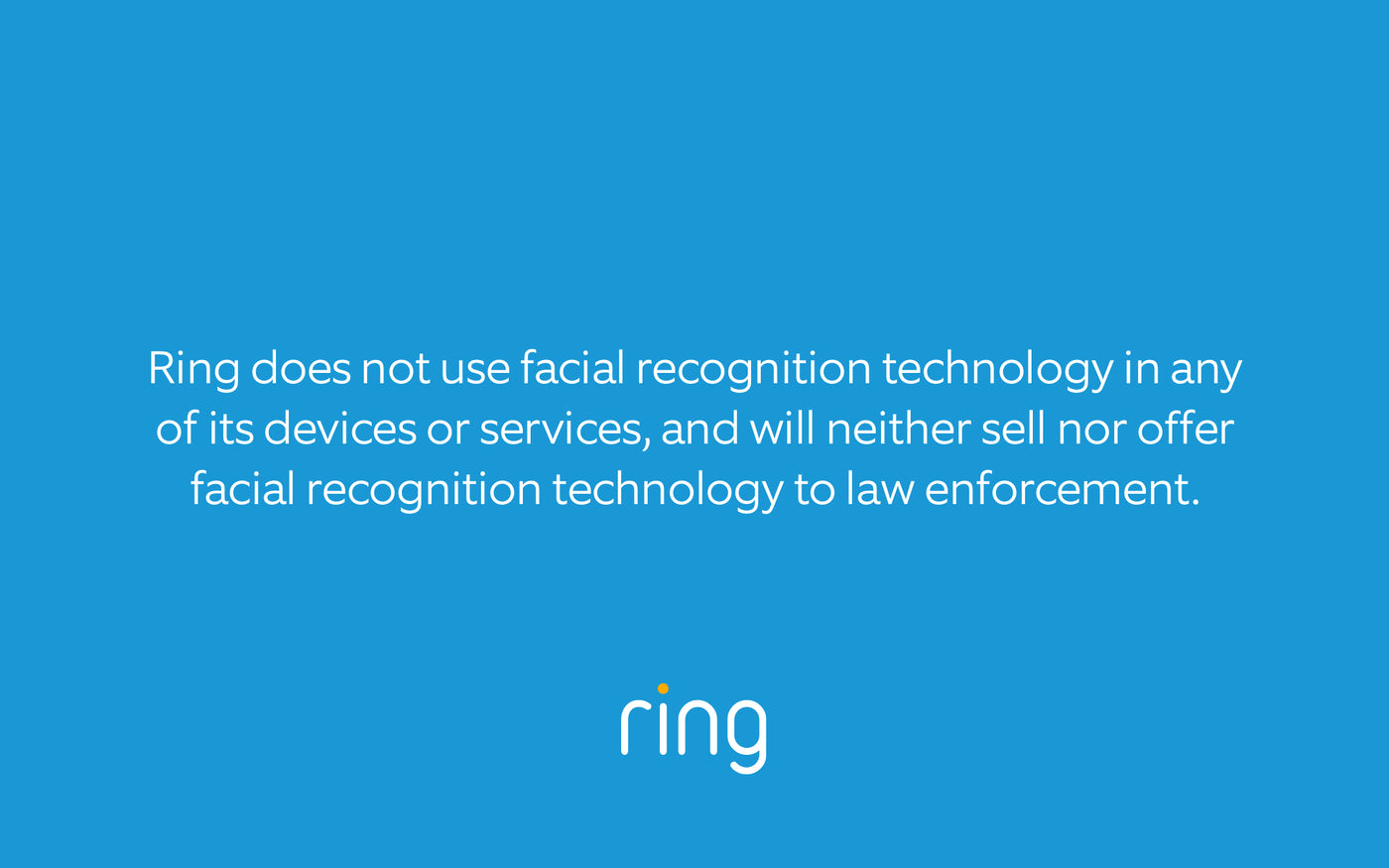 Ring’s Stance on Facial Recognition Technology