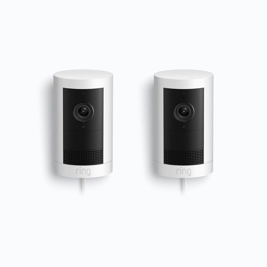2-Pack Outdoor Camera Plus Plug-in (Featuring 2K Video with Ring Vision)