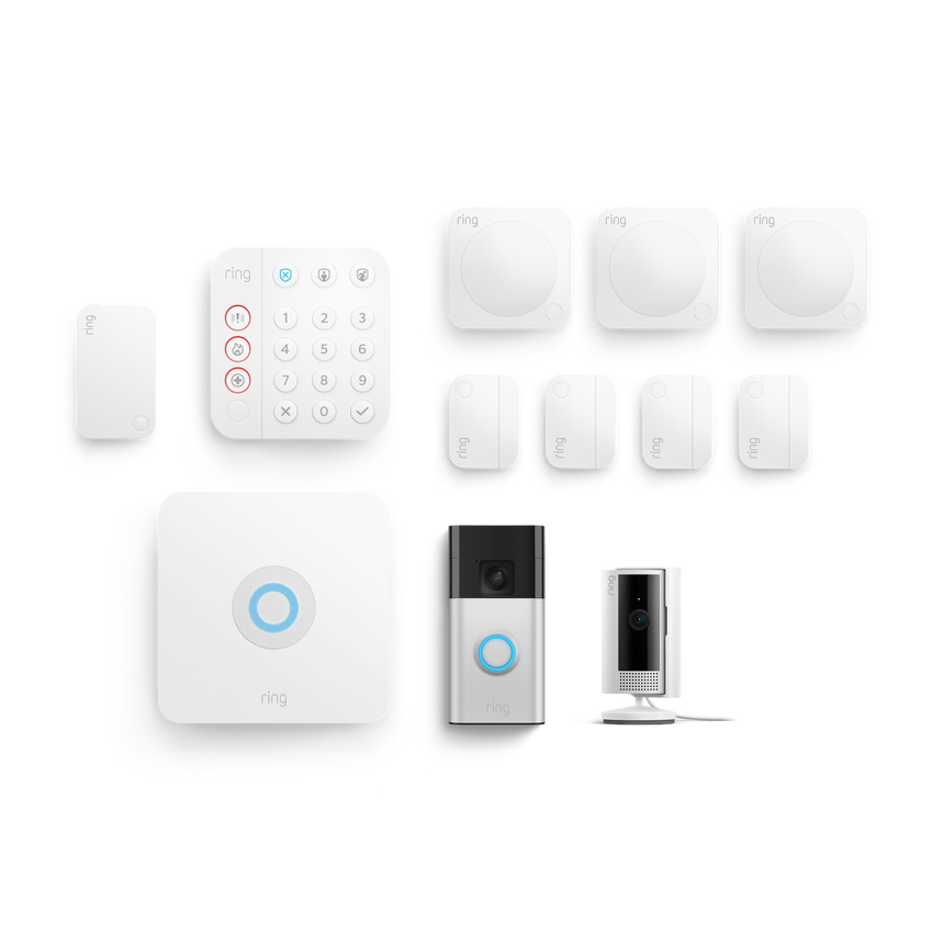Alarm, Indoor Camera 2nd Gen + Battery Video Doorbell Pack - L