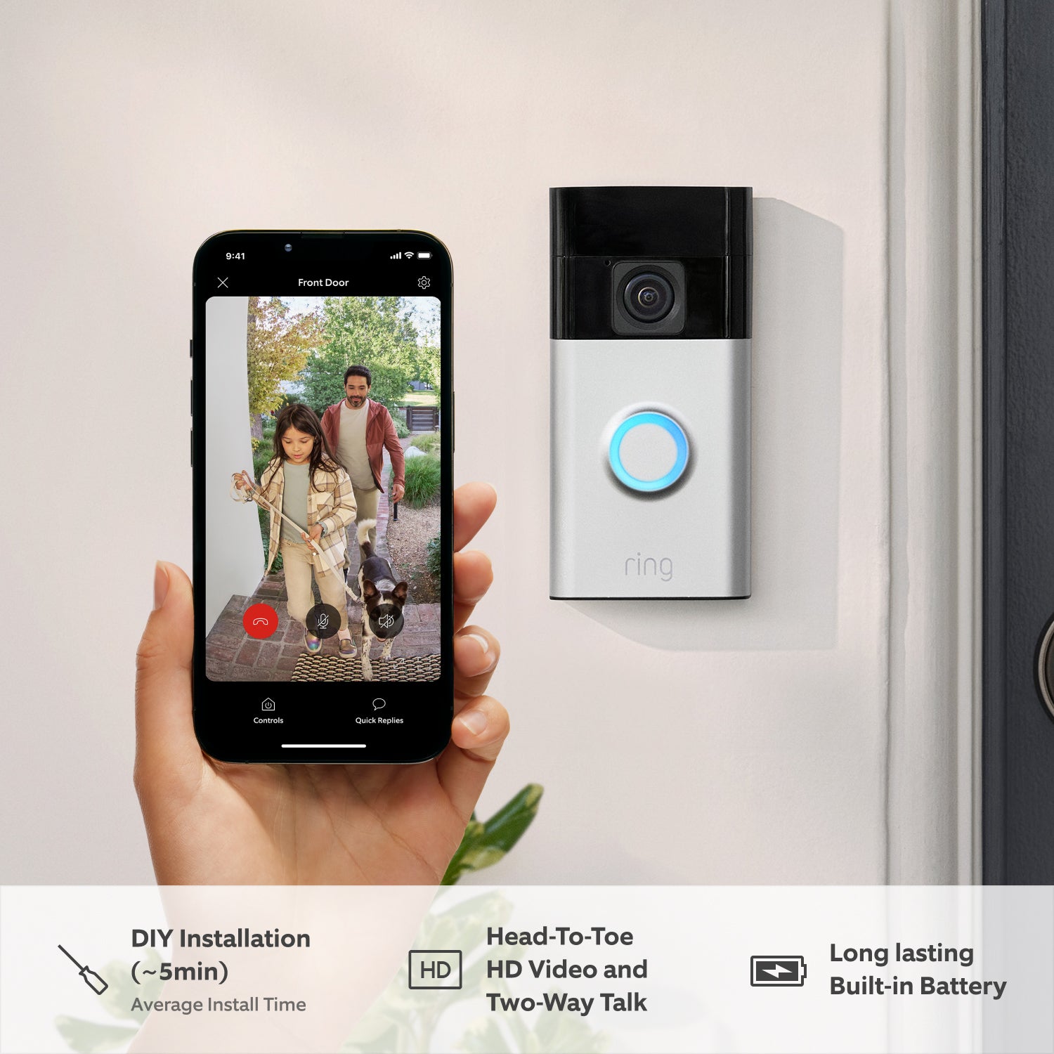 Ring Chime 2nd Generation Wi-Fi Doorbell Chime - White, Battery Powered, Wireless