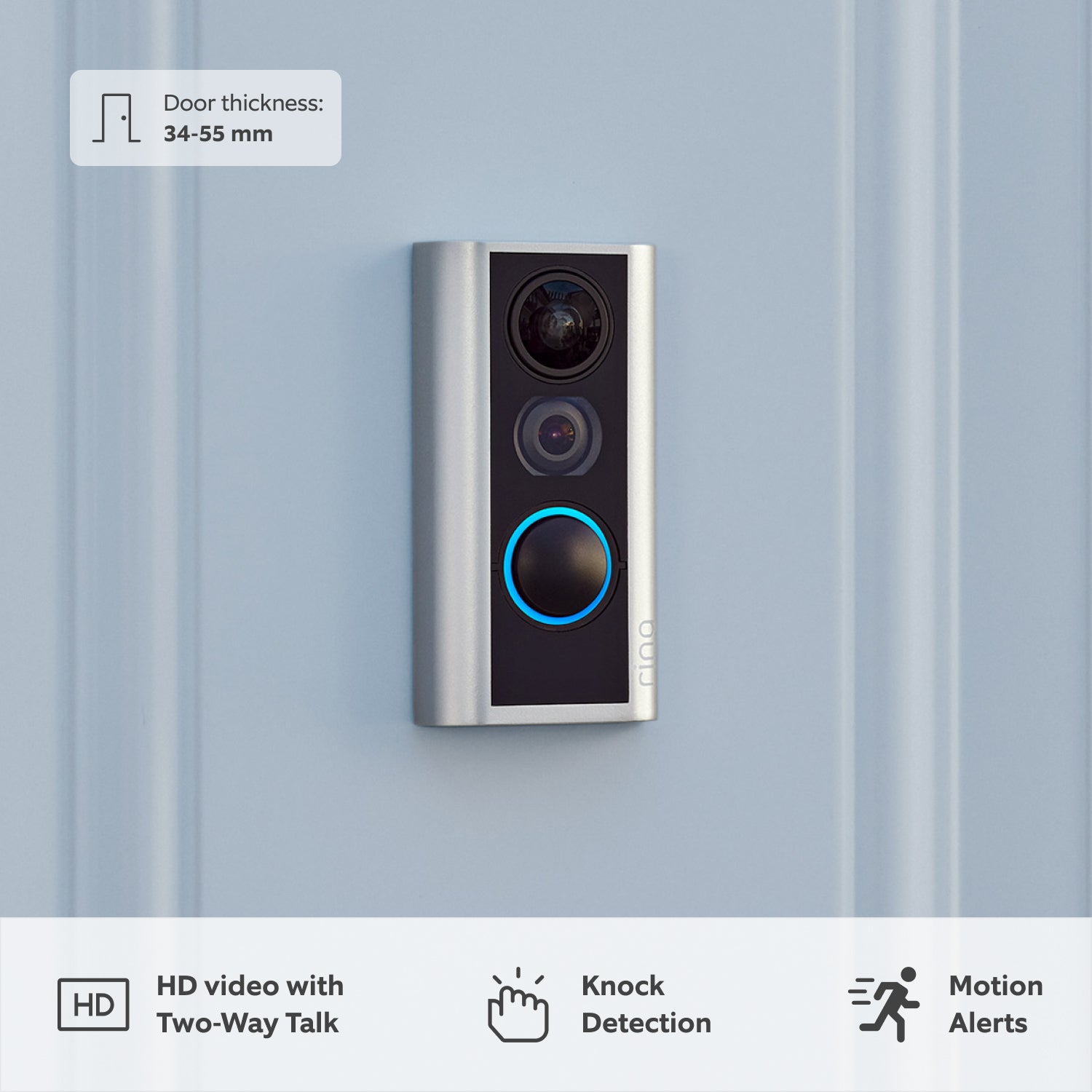 Ring Peephole Camera (3455mm) + Chime (Door View Cam + Chime (2nd Gen