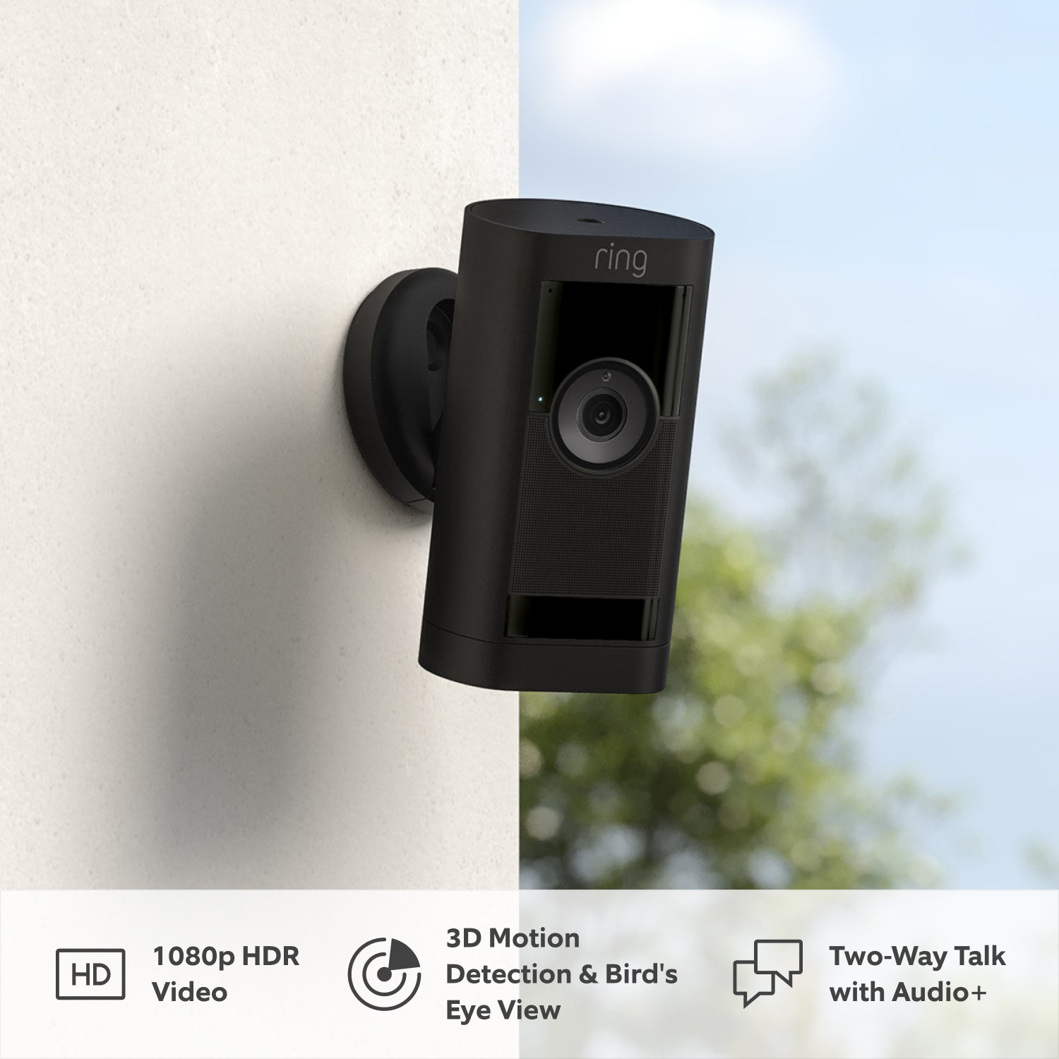 Introducing Ring Stick Up Cam Pro Battery Two-Way Talk with Audio+, 3D  Motion Detection with Bird's Eye Zones, 1080p HDR Video & Color Night Vision