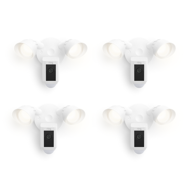4 Pack Floodlight Cam Wired Plus Ring