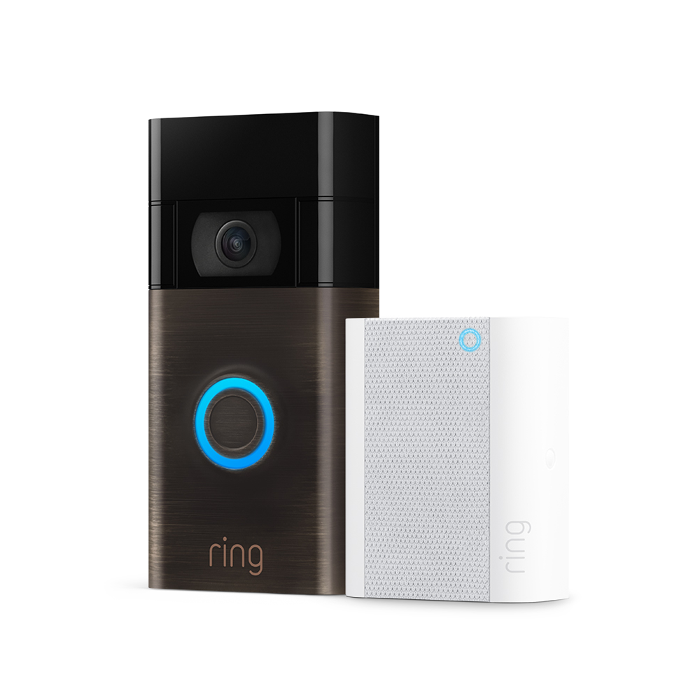 Ring video doorbell 2 with online chime bundle