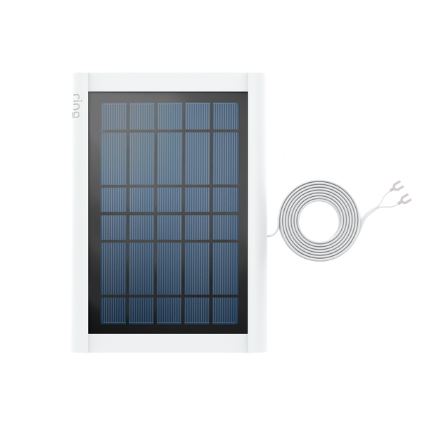 Ring doorbell with solar panel top